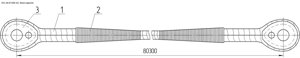 Растяжка канатная L=80,3 м 631.26.07.000-03 в Челябинской области от компании ООО"ЧелябГидроКран"