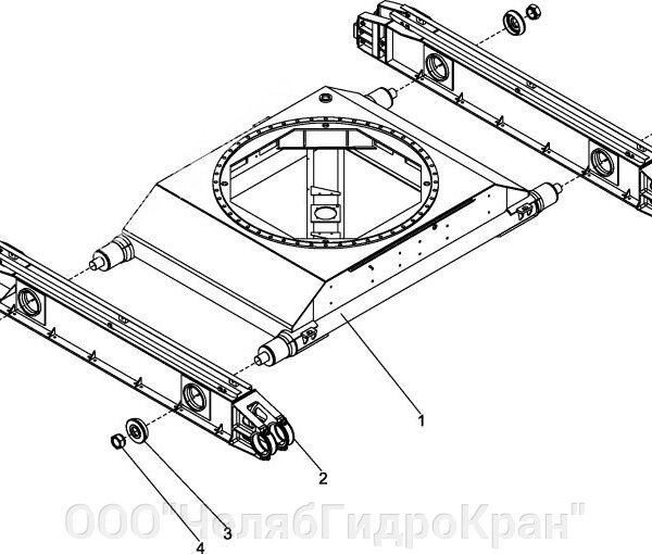 Платформа ходовая 2501-Б-01 от компании ООО"ЧелябГидроКран" - фото 1