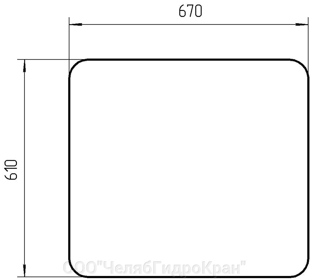 Стекло заднее У7810.5.163 (670х610) от компании ООО"ЧелябГидроКран" - фото 1