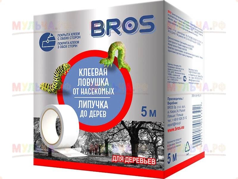 Bros - Липкий пояс для деревьев (двухсторонний) 5 м, уп от компании Наш Кедр и Мульча. рф - фото 1