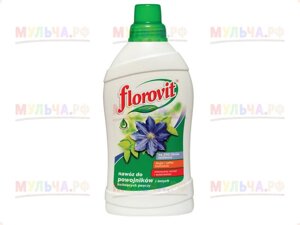 Florovit жидкий для ломоноса, клематиса, жимолости, глицинии и других вьющихся растений, бутылка 1 кг