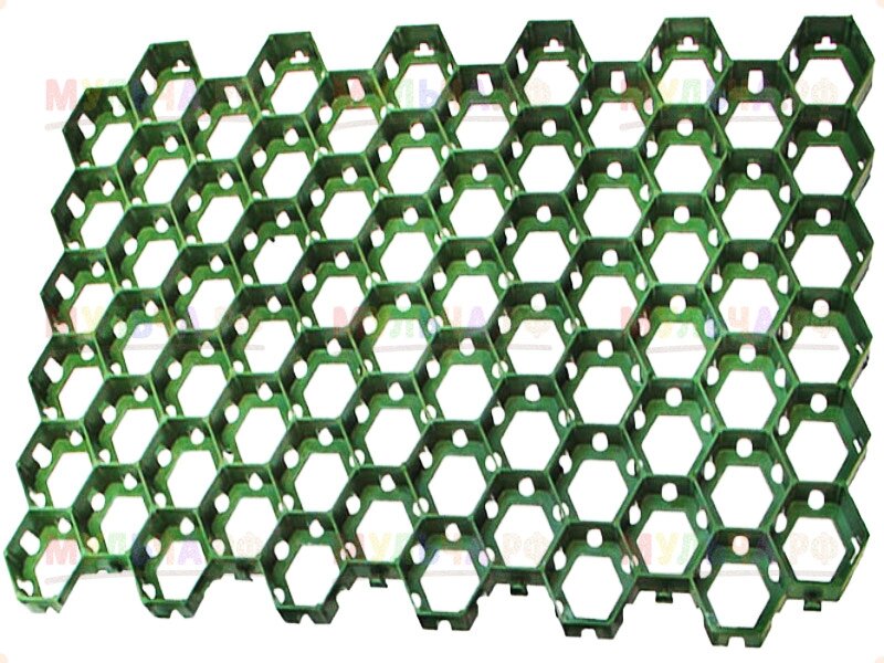 Газонная решетка Ромб, зеленая, 544 x 336 x 34 мм, 6 модулей/уп от компании Наш Кедр и Мульча. рф - фото 1