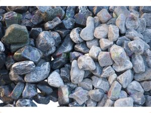 Каменная крошка Доломит Галтованный (черно-серый), 20-40 мм, 10 кг