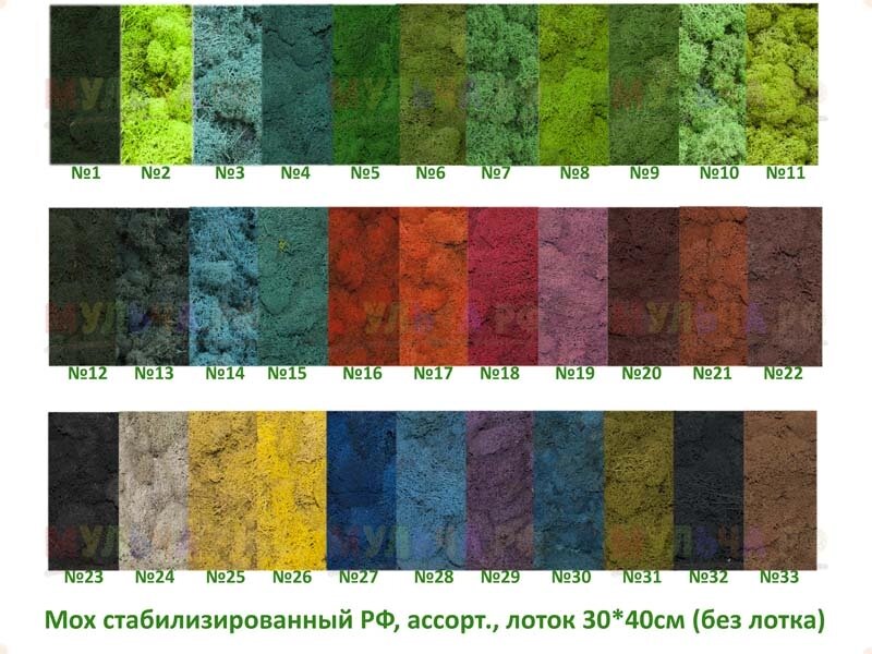 Мох стабилизированный №1 зеленая ель, 30*40 см, пак от компании Наш Кедр и Мульча. рф - фото 1