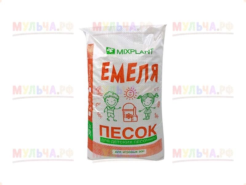 Песок для детских песочниц Емеля, белый (карьерный) прокаленный, 30 кг от компании Наш Кедр и Мульча. рф - фото 1