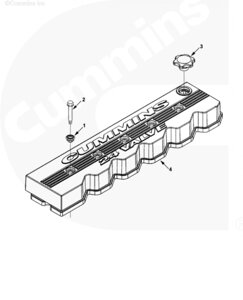 3945834 Крышка клапанная двигателя Cummins QSC8.3