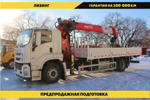 Бортовой автомобиль на шасси Isuzu Giga 4х2, 205 л. с, борт 6.5 м, с КМУ Changxing 10 т