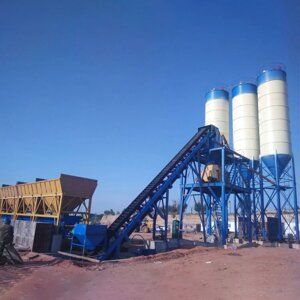 Бетонный завод HZS 60 лента БРУ в Амурской области от компании Альфа-КПД