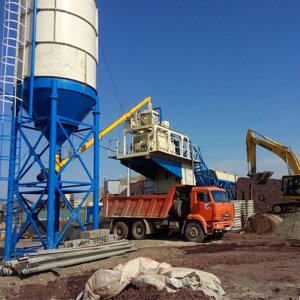 Бетонный завод BHB-50 перевозимый в Амурской области от компании Альфа-КПД
