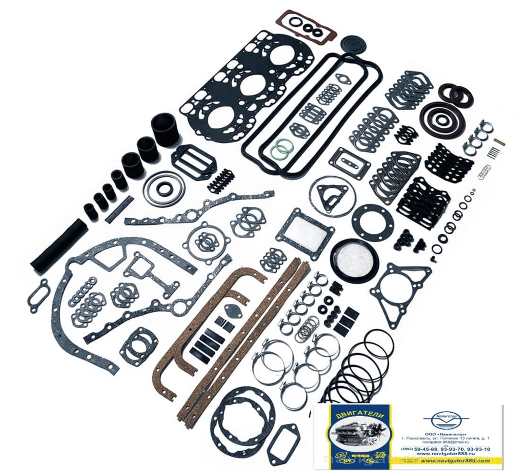 6562-2000009-02 Ремкомплект для ремонта двигателя ЯМЗ-6562,6563 (общ. гбц фтор, мбс зел.) 86/206 от компании ООО  "ДИЗЕЛЬ-НАВИГАТОР" - фото 1