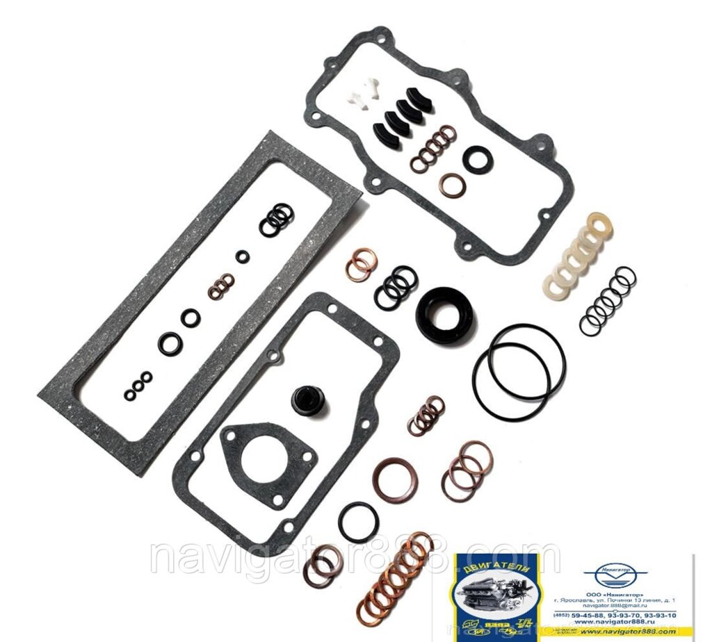 Ремкомплект ТНВД 60,601 без корректора фси, паронит, медь, пластик  25/69 от компании ООО  "ДИЗЕЛЬ-НАВИГАТОР" - фото 1