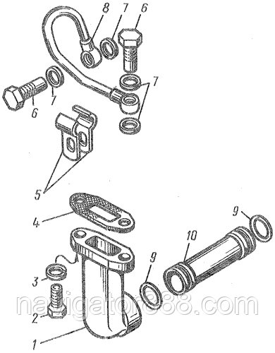 Трубка подвода масла турбокомпрессора левая в сборе Автодизель от компании ООО  "ДИЗЕЛЬ-НАВИГАТОР" - фото 1