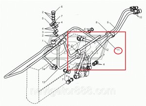 Трубка топливная ЯМЗ-850 Автодизель 8501-1104410