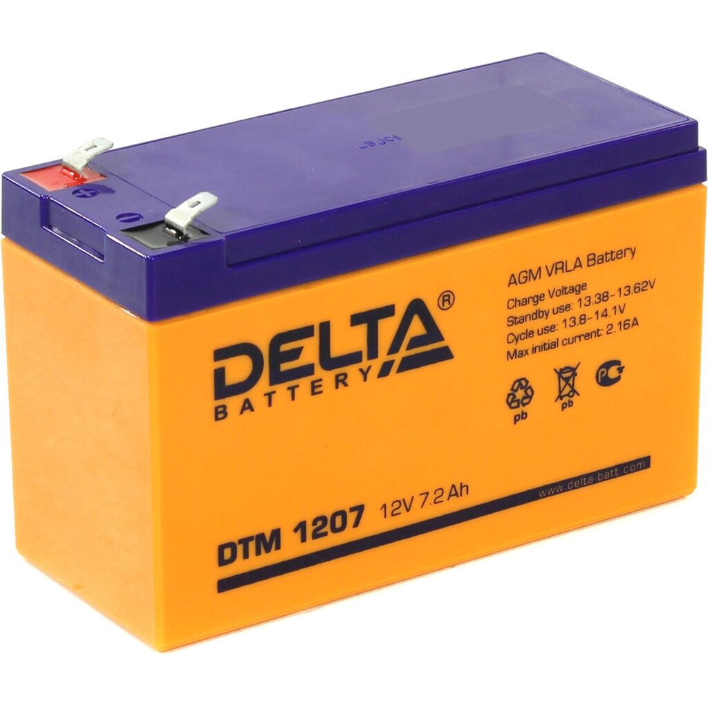 Аккумуляторная батарея для ИБП 12V 7.0 Delta DTM 1207 от компании ООО "БРЕНД-ИТ" - фото 1