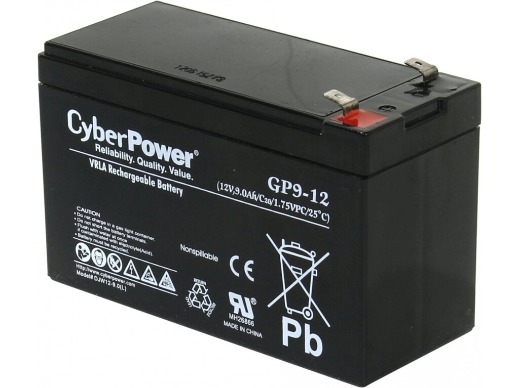 Аккумуляторная батарея  для ИБП 12V 9,0 Ah CyberPower Standart series, (RC 12-9) от компании ООО "БРЕНД-ИТ" - фото 1