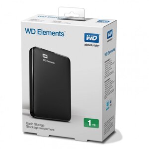 Внешний USB накопитель HDD 2.5" 1tb WD elements USB 3.0 black (wdbuzg0010BBK-WESN)