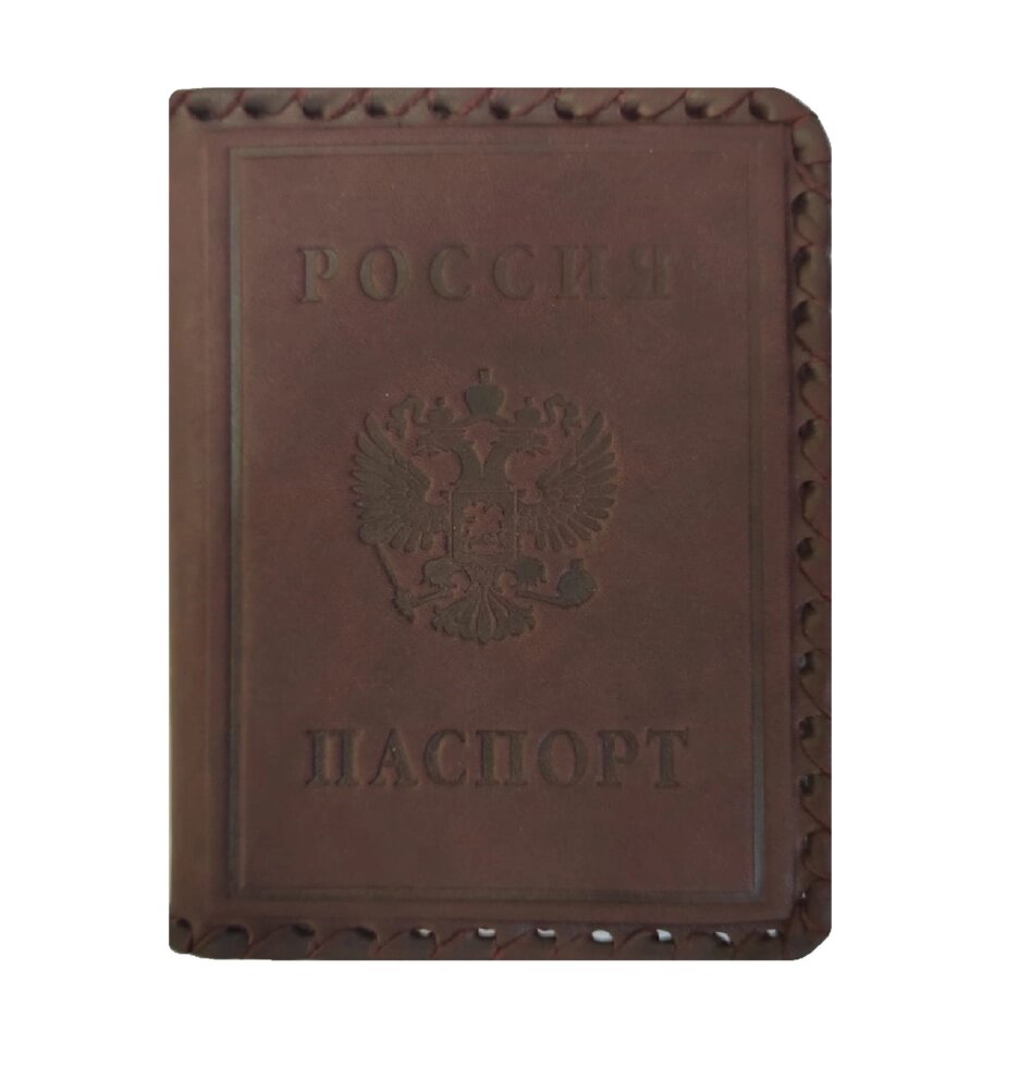Макей Обложка на паспорт «Герб». Цвет коричневый ##от компании## Интернет-магазин "Тапочки с задником" - ##фото## 1