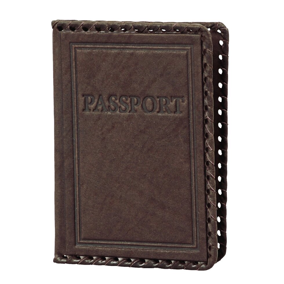 Макей Обложка на паспорт «Passport». Цвет коричневый от компании Интернет-магазин "Тапочки с задником" - фото 1