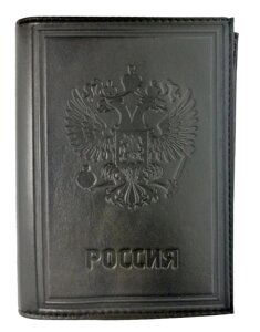 Макей Обложка для документов "3 в 1" | Россия | Чёрный в Москве от компании Интернет-магазин "Тапочки с задником"