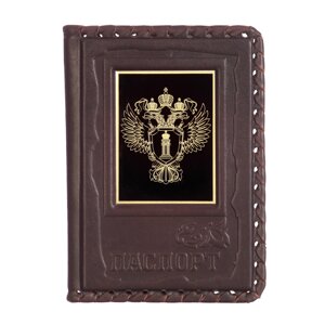 Макей Обложка для паспорта «Прокуратура-1» с накладкой из стали