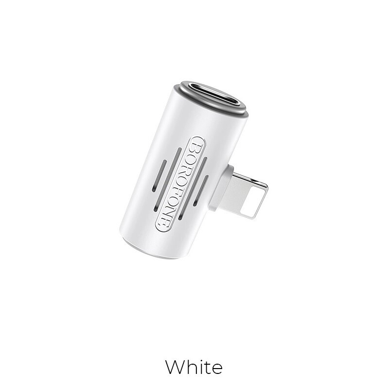 Адаптер Borofone BV6 audio для Lightning 8-pin (White) от компании Медиамир - фото 1