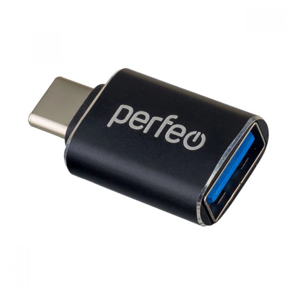 Адаптер PERFEO OTG USB3.0 in - Type-C out черный (PF-VI-О009 Black) PF_C3006 от компании Медиамир - фото 1