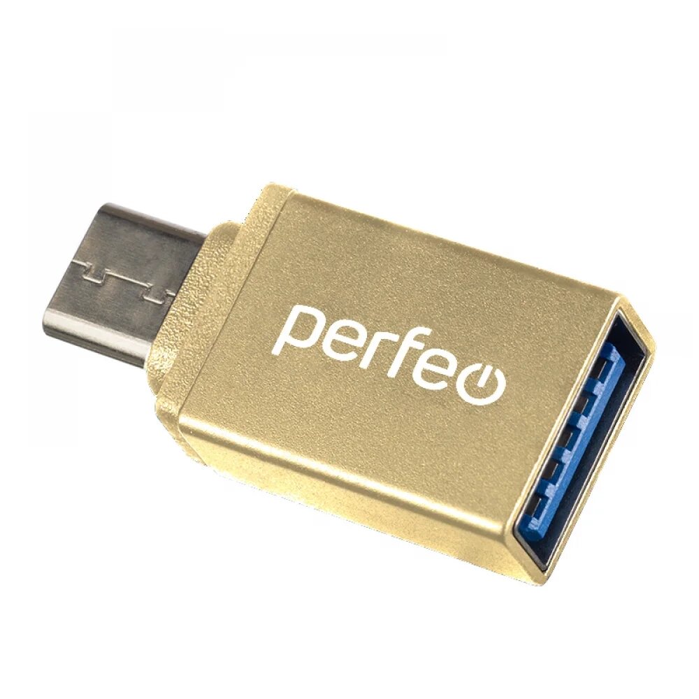 Адаптер PERFEO OTG USB3.0 in - Type-C out золотой (PF-VI-О006 Gold) PF_E1675 от компании Медиамир - фото 1