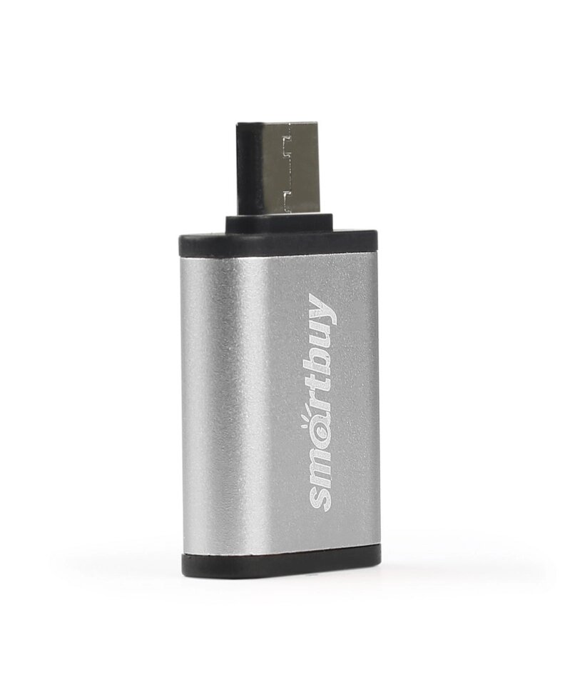Адаптер Smartbuy OTG USB3.0 in - Type-C out  серебристый (SBR-OTG05-S) от компании Медиамир - фото 1