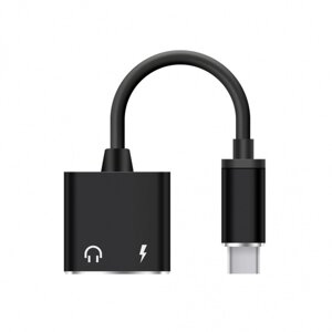 Адаптер Smartbuy Type-C out - Jack 3.5 in + Type-C in (для телеф. без 3.5мм), мет. корп (A-835-C-new)