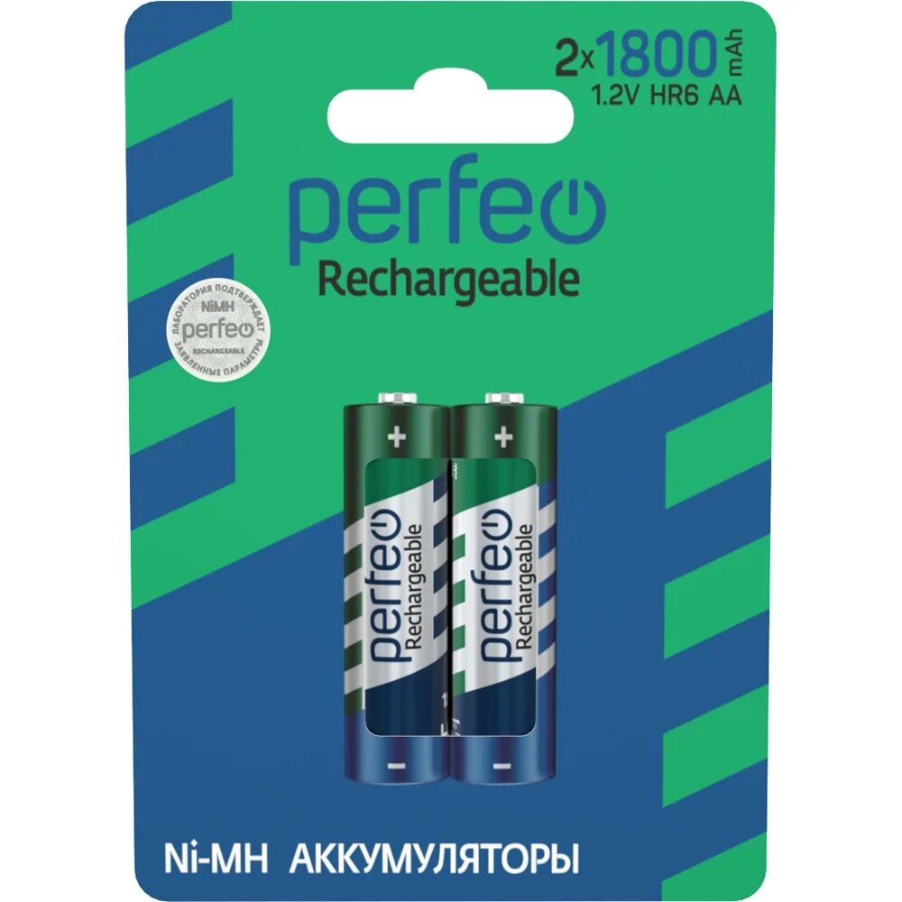 Аккумулятор PERFEO AA 1800МН- 2 BL2 /60/ от компании Медиамир - фото 1