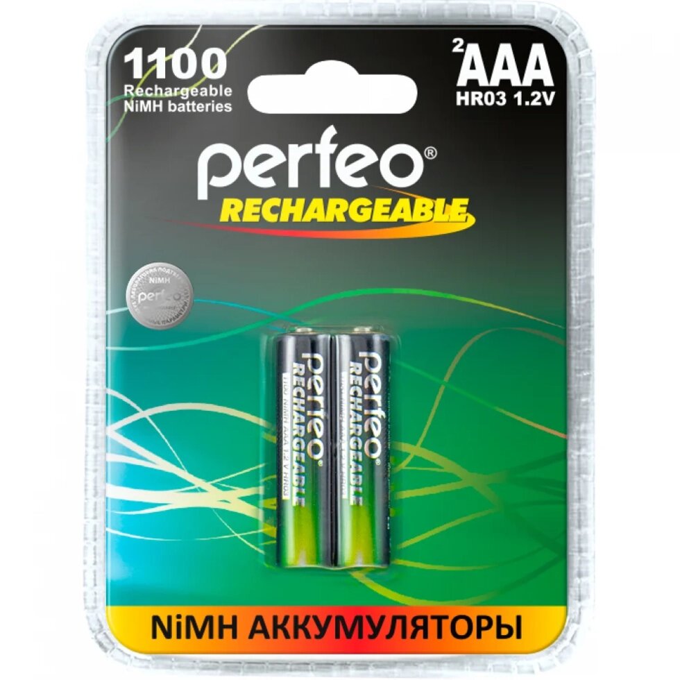 Аккумулятор PERFEO AAA 1100МН- 2 BL2 Пластик от компании Медиамир - фото 1
