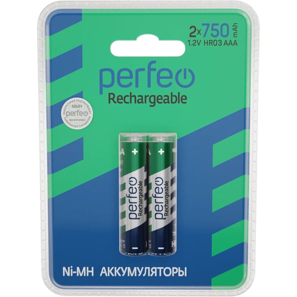 Аккумулятор PERFEO AAA 750mAh/2BL  Пластик от компании Медиамир - фото 1