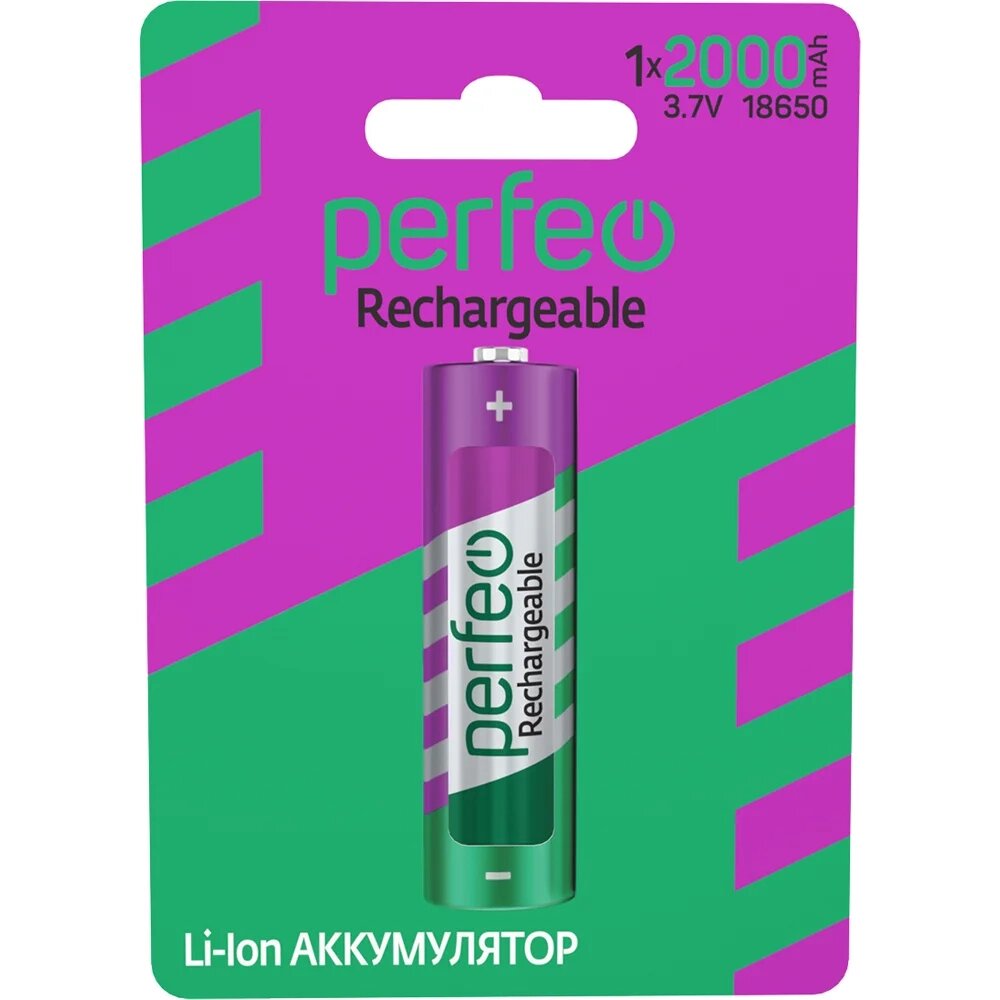 Аккумулятор PERFEO Li-Ion 18650 2200mAh/1BL 3.7V от компании Медиамир - фото 1