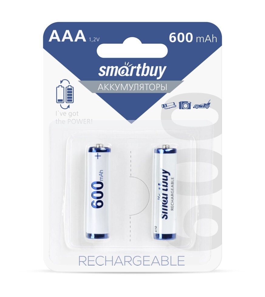 Аккумулятор Smartbuy AAA 600МН-BL2 /24/240 от компании Медиамир - фото 1