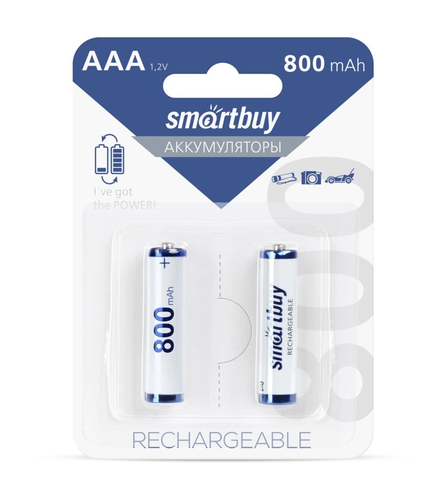 Аккумулятор Smartbuy AAA 800МН-BL2 /24/240 от компании Медиамир - фото 1