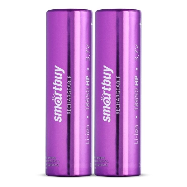 Аккумулятор Smartbuy LI18650-2000 mAh (50/400)(уп. 2шт.) (SBBR-18650-2S2000) от компании Медиамир - фото 1