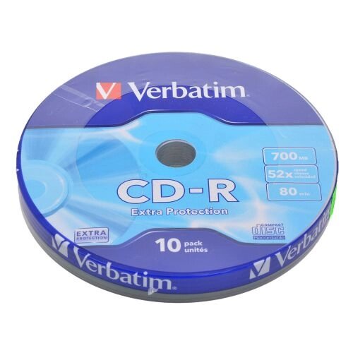 Диск Verbatim  CD-R 80 52x Shrink/10 от компании Медиамир - фото 1