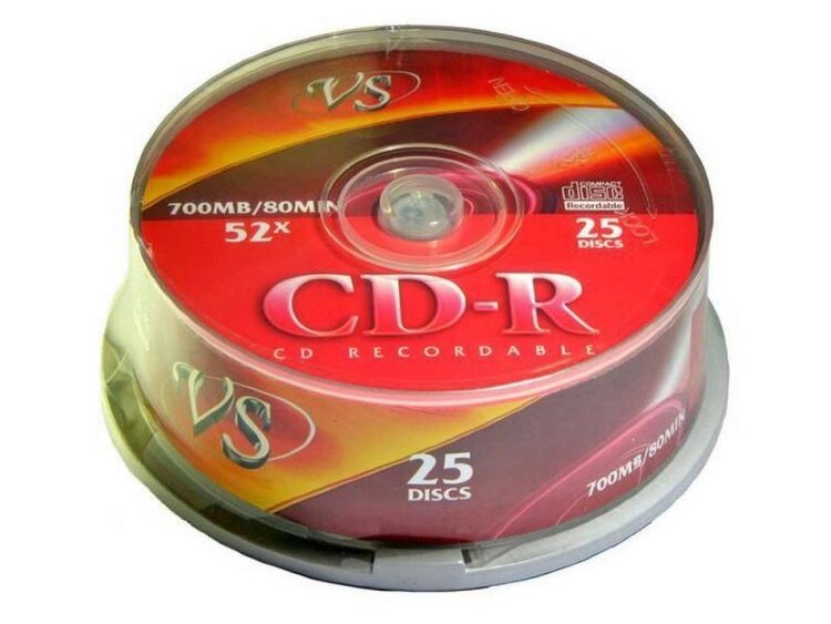 Диск VS  CD-R 700Mb 52х (уп. 25шт. в пласт. кор.) /250/ от компании Медиамир - фото 1