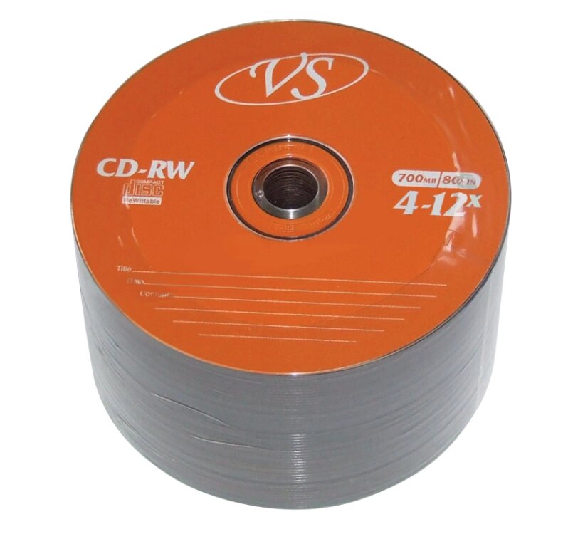 Диск VS CD-RW 700Mb 12x (уп. 50 шт.) /600/ от компании Медиамир - фото 1