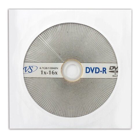 Диск VS  DVD-R 4.7 Gb 16х конверт/5 /250/ от компании Медиамир - фото 1
