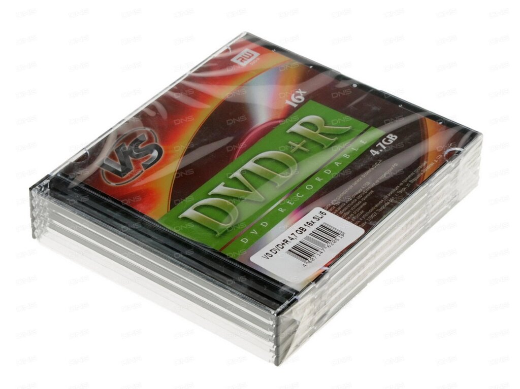 Диск VS  DVD+R 4.7 Gb 16х Slim/5 /100/ от компании Медиамир - фото 1