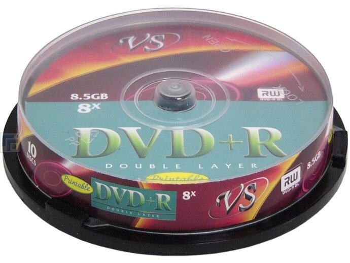 Диск VS  DVD+R 8,5 Gb Double Layer (уп.10шт.в пл. кор.) Print/200/ от компании Медиамир - фото 1