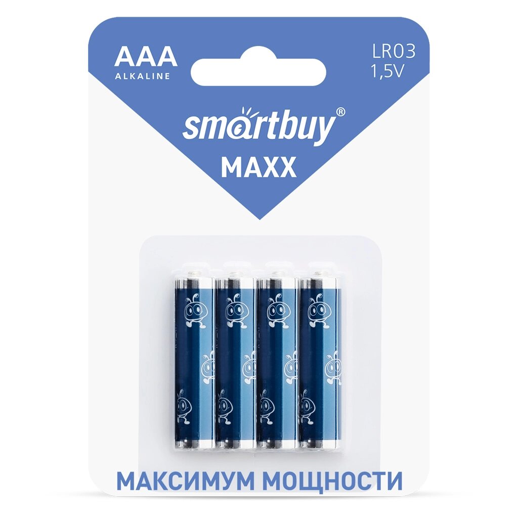 Элемент питания Smartbuy MAXX LR03/4B (48/480) (SBBM-3A04B) от компании Медиамир - фото 1