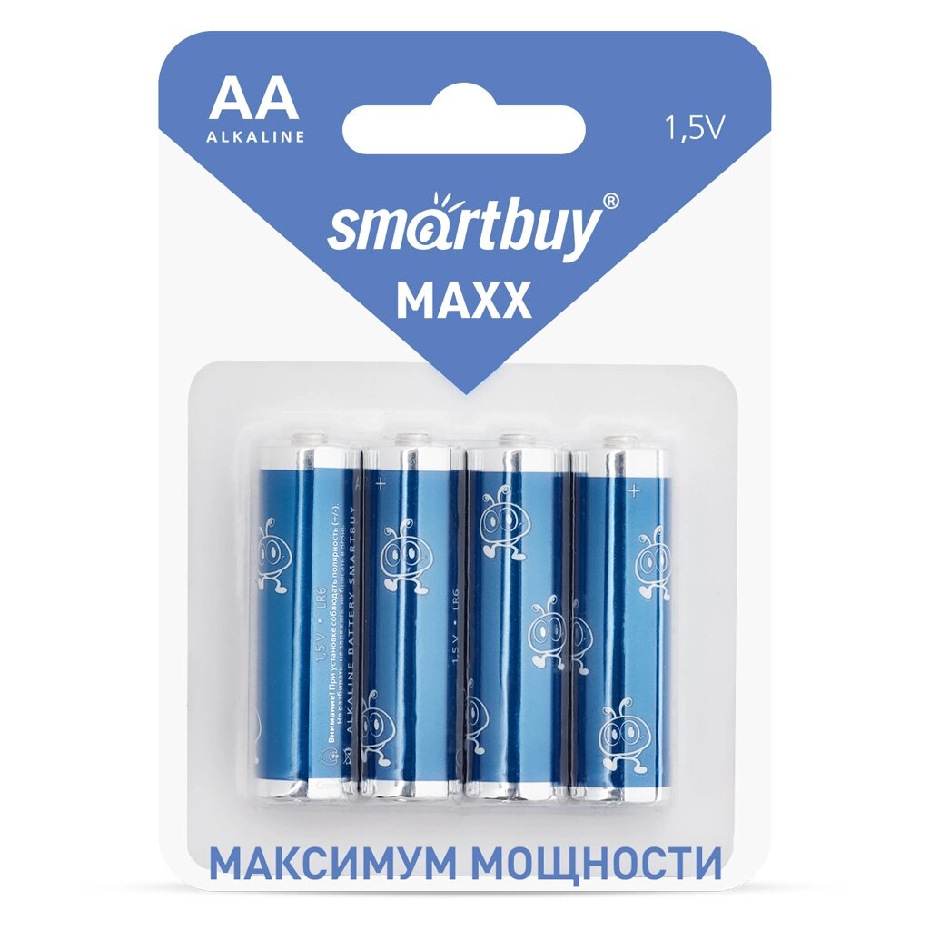 Элемент питания Smartbuy MAXX LR6/4B (48/480) (SBBM-2A04B) от компании Медиамир - фото 1