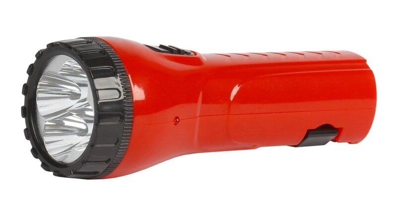 Фонарь светодиодный аккумуляторный Smartbuy 4LED с прямой зарядкой, красный (SВF-93-R) от компании Медиамир - фото 1