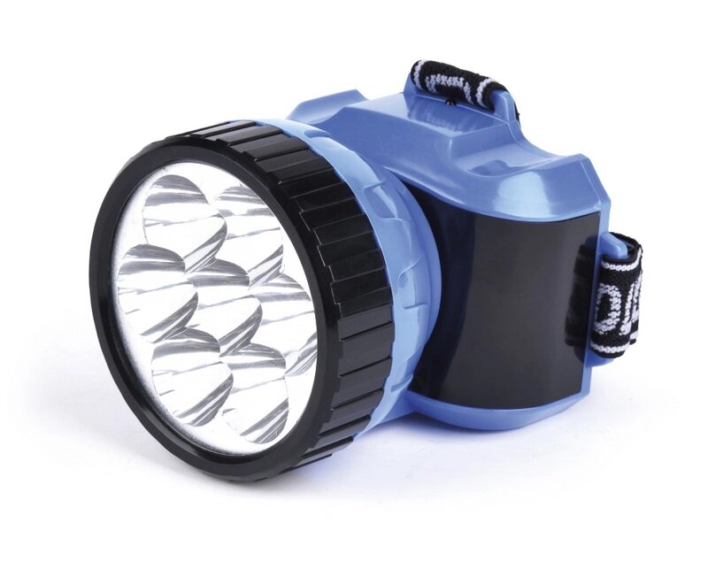 Фонарь светодиодный налобный аккумуляторный Smartbuy, 7 LED, синий (SBF-24-B) от компании Медиамир - фото 1