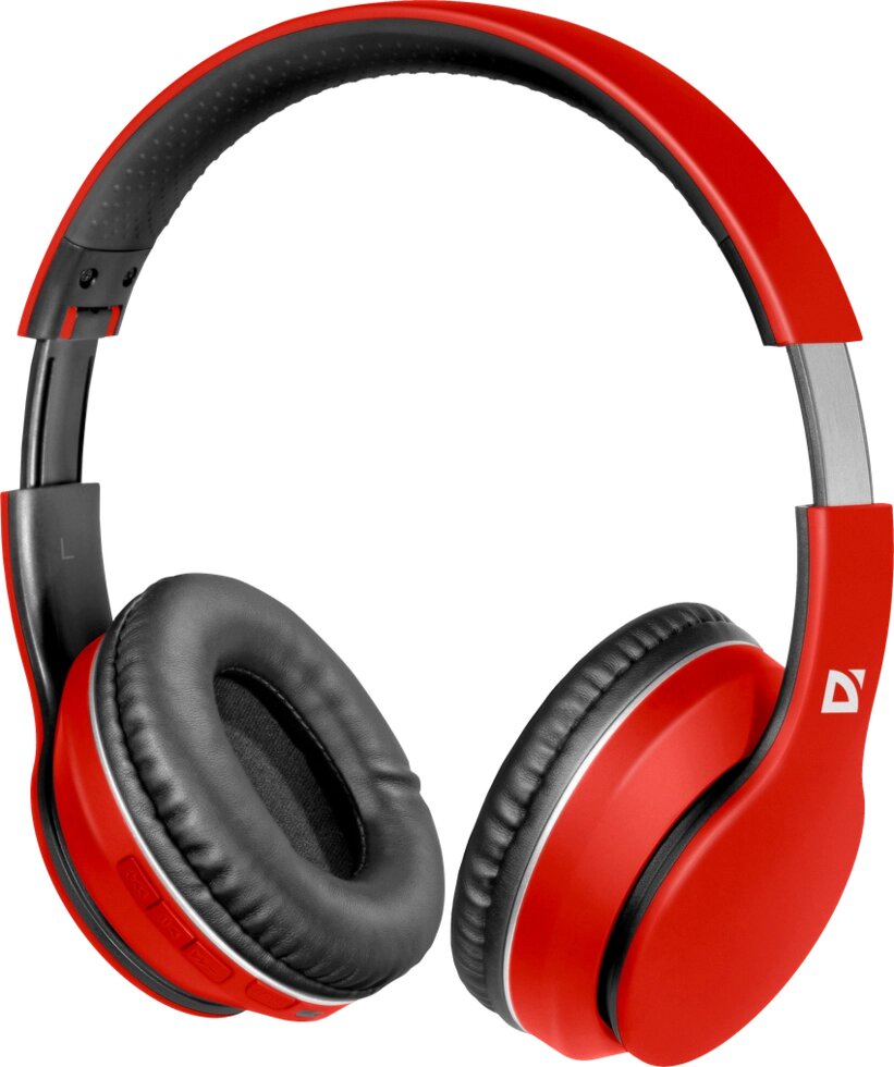 Гарнитура Bluetooth полноразмерная Defender FreeMotion B580 покрытие «Soft Touch» красный (63581) от компании Медиамир - фото 1