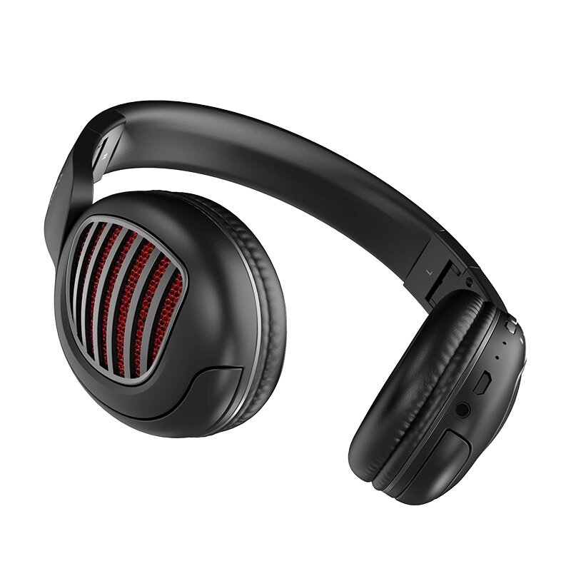 Гарнитура Bluetooth полноразмерная HOCO W23 Brilliant sound 300 мАч, AUX/TF/MP3/Складные  Black мс от компании Медиамир - фото 1