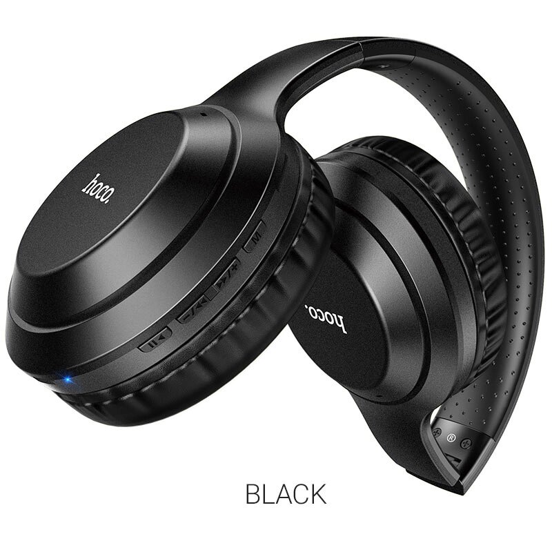Гарнитура Bluetooth полноразмерная HOCO W30 Fun move, 300 мАч, MP3/AUX складные  Black от компании Медиамир - фото 1