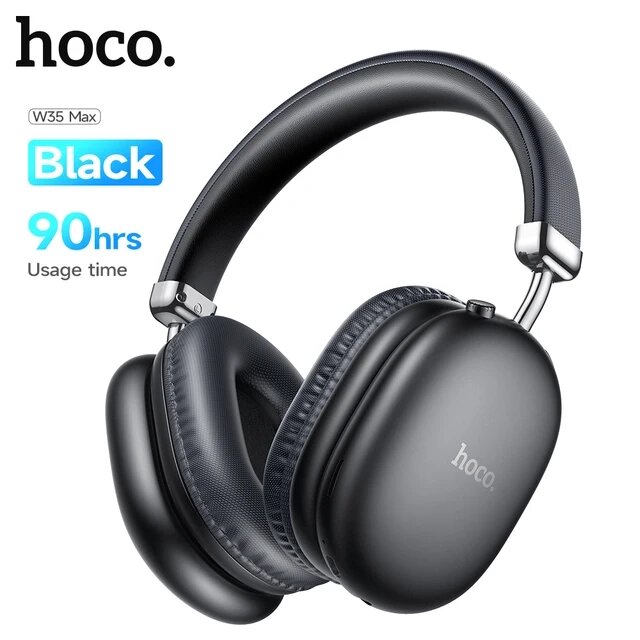 Гарнитура Bluetooth полноразмерная HOCO W35 Max 400 mAh, MP3, съемный кабель Black сп от компании Медиамир - фото 1